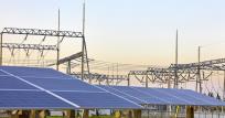 Solar PV panels near a grid