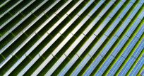 Aerial shot of a solar PV farm