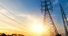 Transmission lines against the sunset