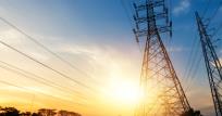 Transmission lines against the sunset
