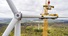 Wind turbine being assembled